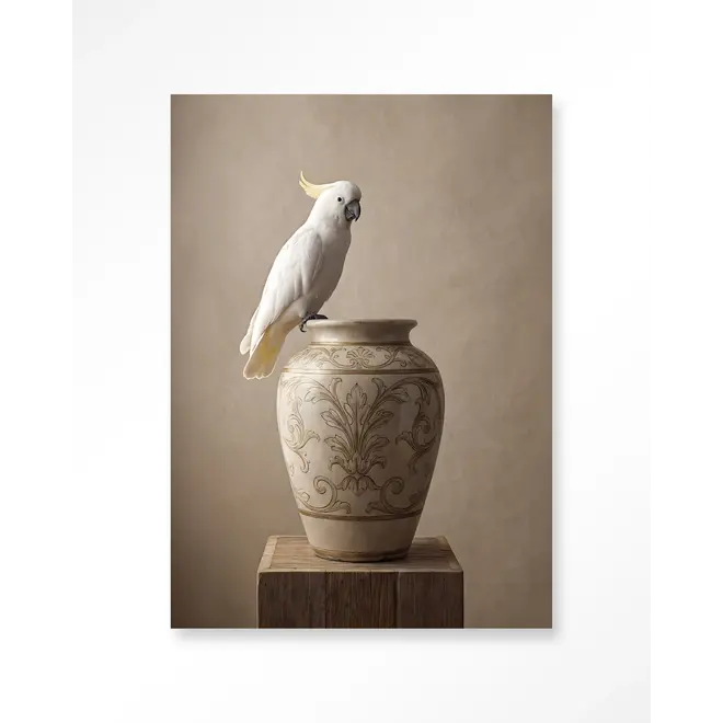 Urban Cotton Wandkleed Ivory Bird