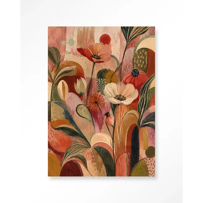 Urban Cotton Wandkleed Wild Bloom Red