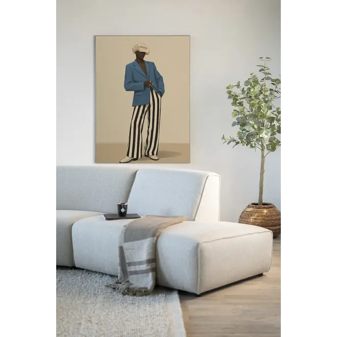 Urban Cotton Wandkleed Blue Marlon