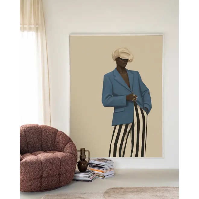 Urban Cotton Wandkleed Blue Marlon