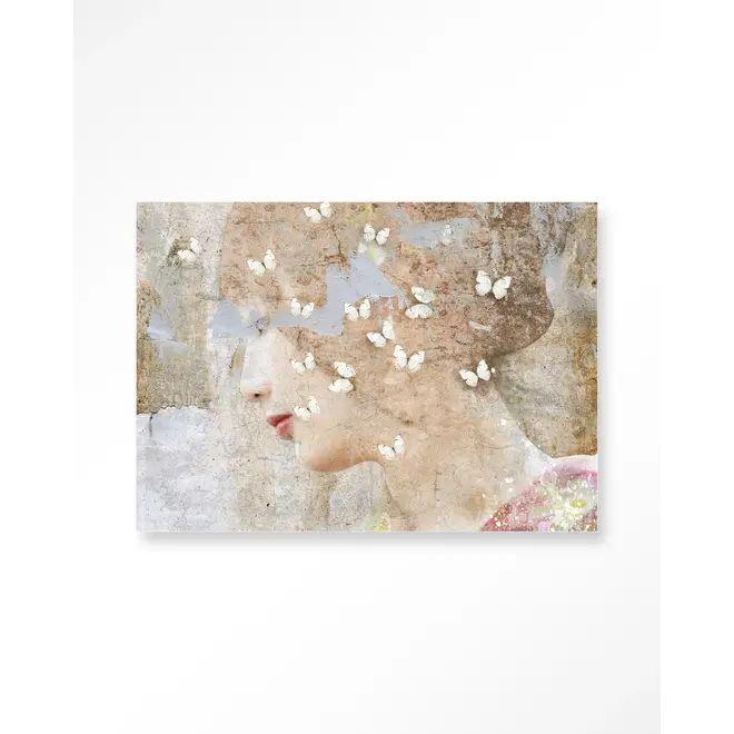 Urban Cotton Wandkleed White Butterflies