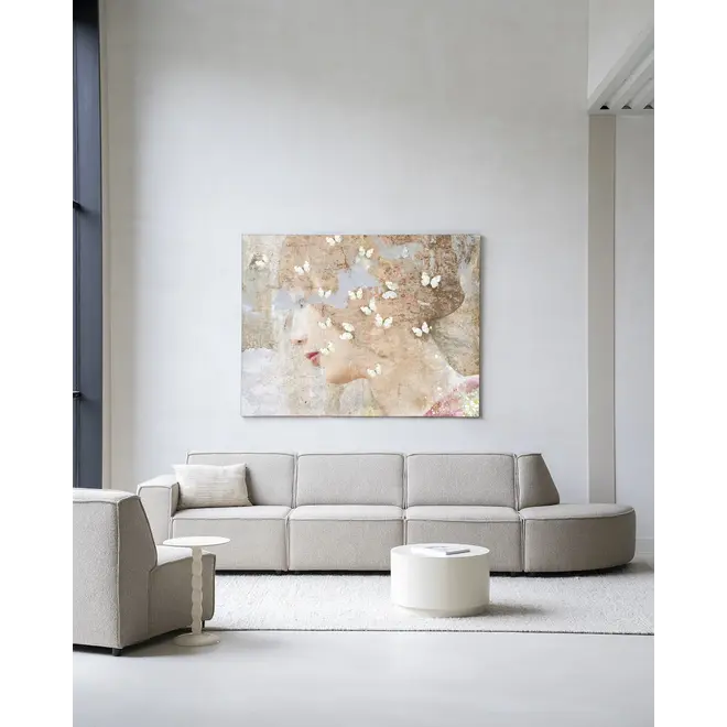Urban Cotton Wandkleed White Butterflies
