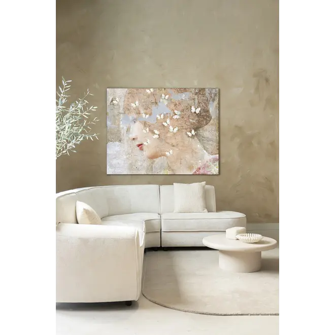 Urban Cotton Wandkleed White Butterflies