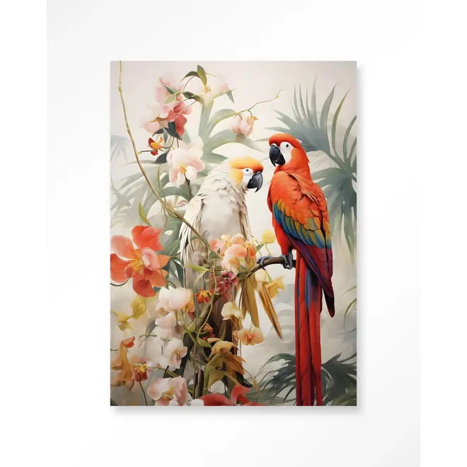 Urban Cotton Wandkleed Lovebirds