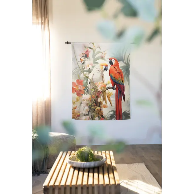 Urban Cotton Wandkleed Lovebirds