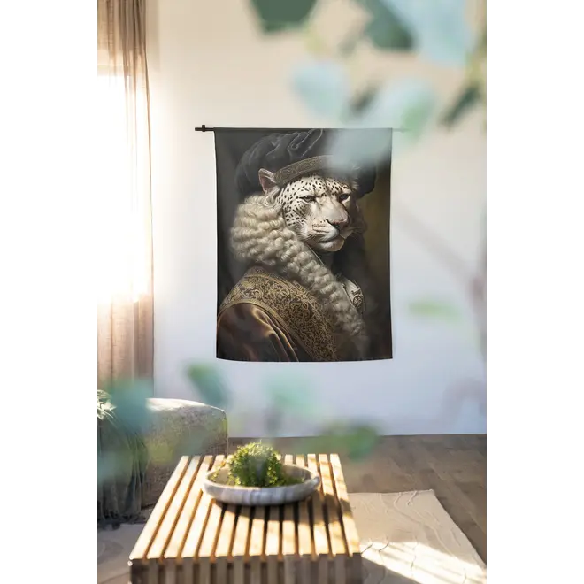 Urban Cotton Wandkleed Snow Leopard