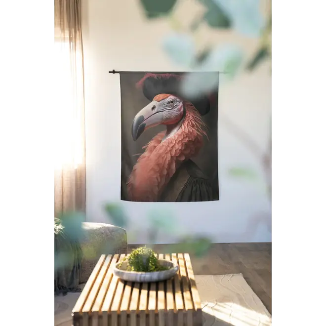 Urban Cotton Wandkleed Flamingo