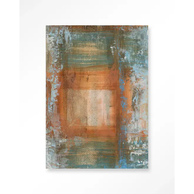 Urban Cotton Wandkleed Blue Ocker Abstract 1