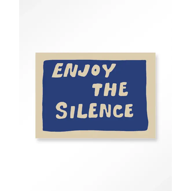 Urban Cotton Wandkleed Enjoy The Silence Blue
