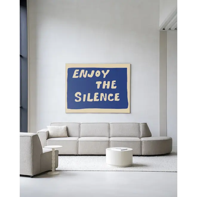 Urban Cotton Wandkleed Enjoy The Silence Blue