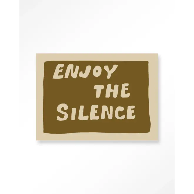 Urban Cotton Wandkleed Enjoy The Silence Green