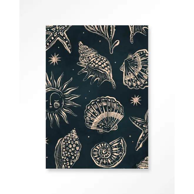 Urban Cotton Wandkleed Seashells Midnight