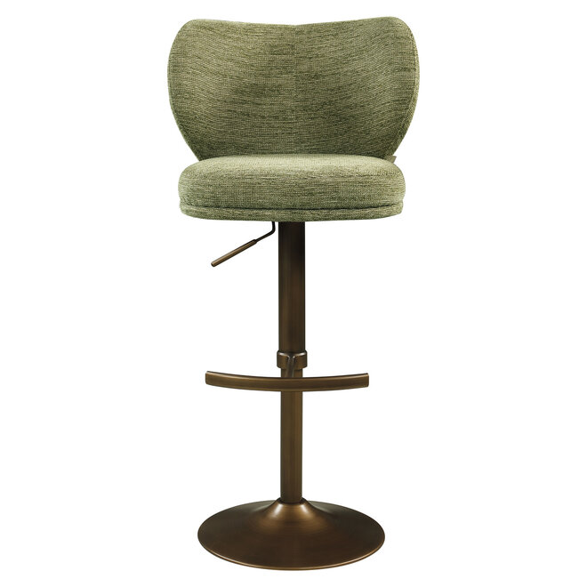 Barstoel Amely pistache softweave swivel