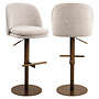 Barstoel Vesper mocca fancy swivel