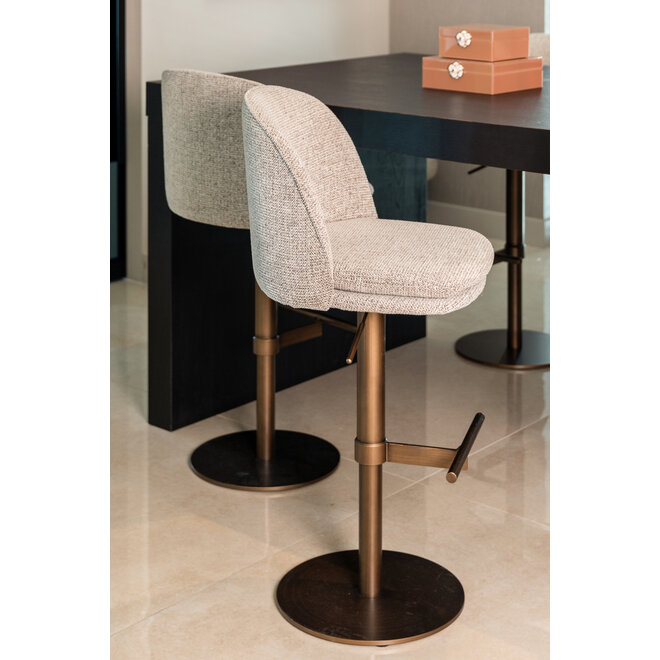 Barstoel Vesper mocca fancy swivel