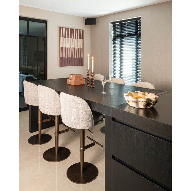 Barstoel Vesper mocca fancy swivel