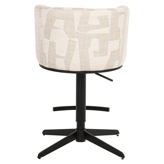 Barstoel Cheyenne beige graffic swivel