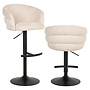 Barstoel Nikki niagara beige swivel fire retardant