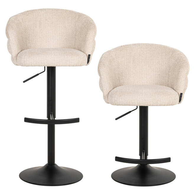 Barstoel Nikki niagara beige swivel fire retardant