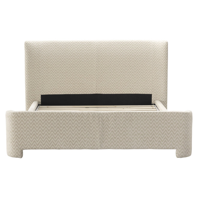 Bed Divana beige chevron 160x200