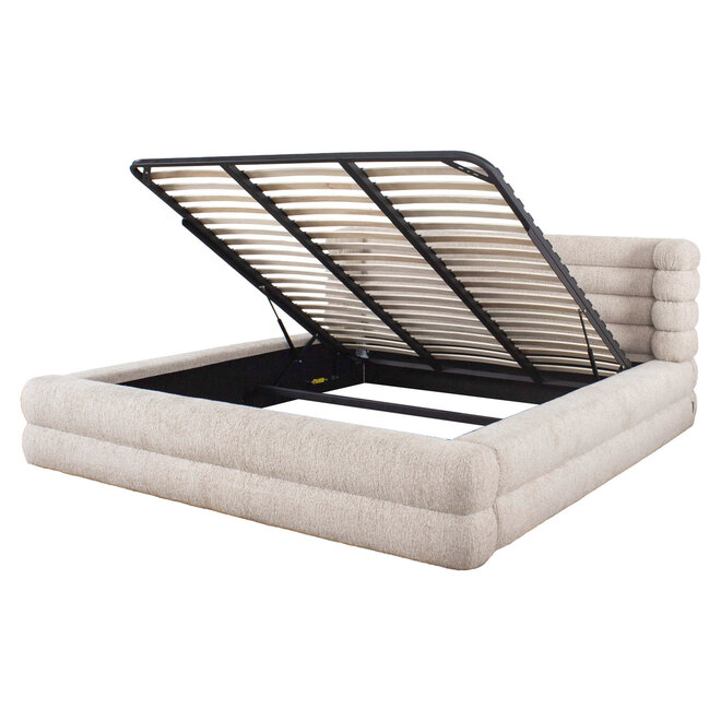 Bed Obidis natural linear 180x210 with storage