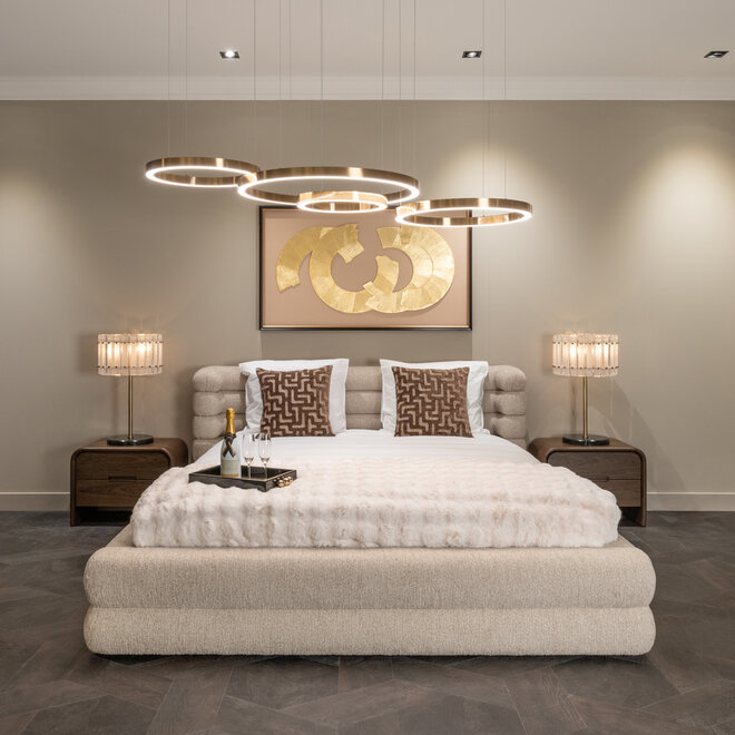 Bed Obidis natural linear 180x210 with storage
