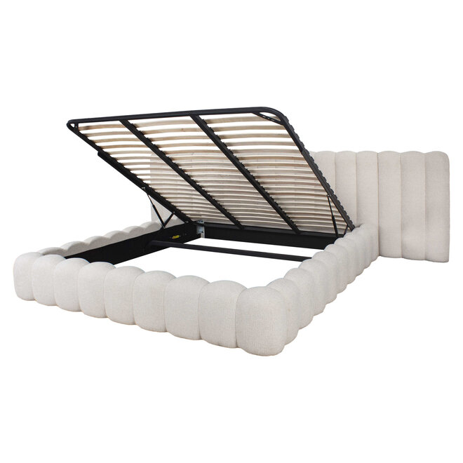 Bed Cupidon cream fancy 180x210 with storage