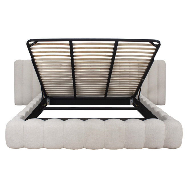 Bed Cupidon cream fancy 180x210 with storage
