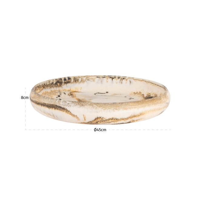 Schaal Daisy beige
