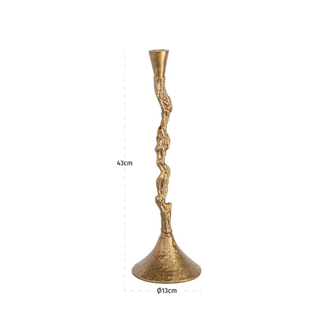 Kandelaar Mona brass antique