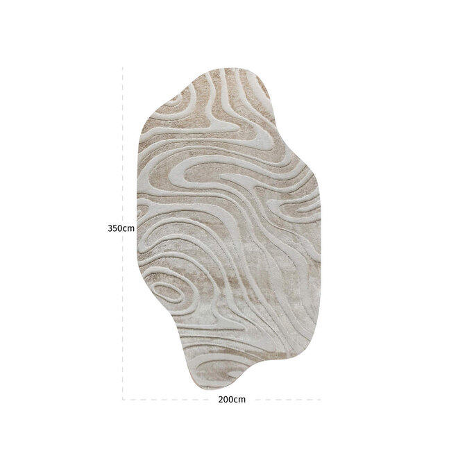 Vloerkleed Ivar beige 200x350