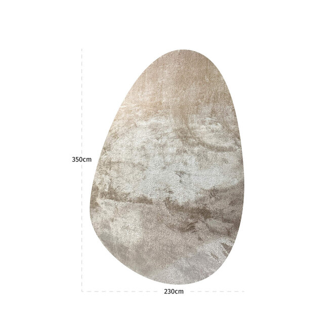 Vloerkleed Mats beige pebble 230x350