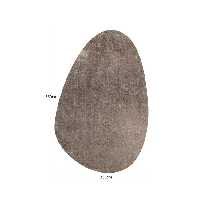 Vloerkleed Freya brown pebble 230x350