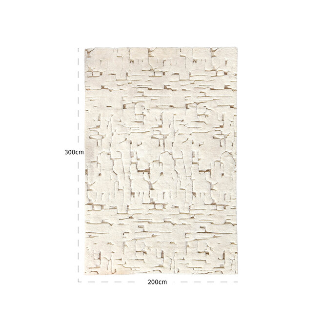 Vloerkleed Mehran white 200x300