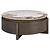 Salontafel Langford brown 90Ø 1-drawer
