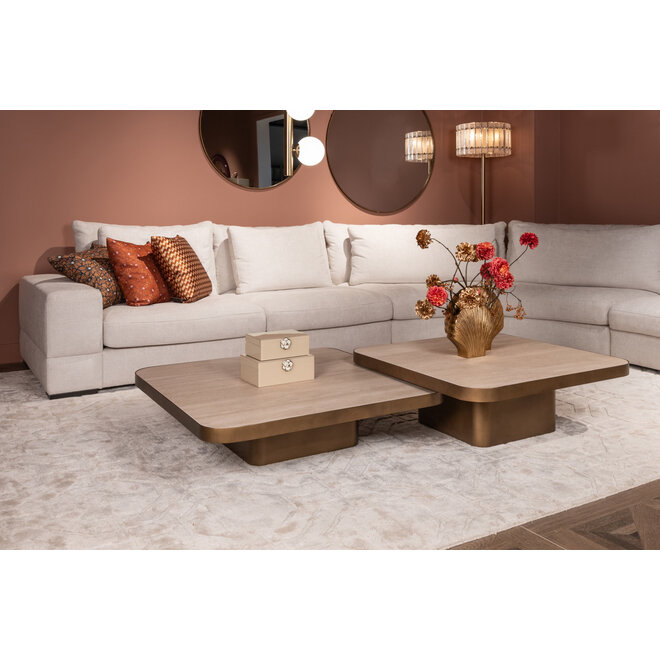 Salontafel Claridge beige 100x100 (cumulus)