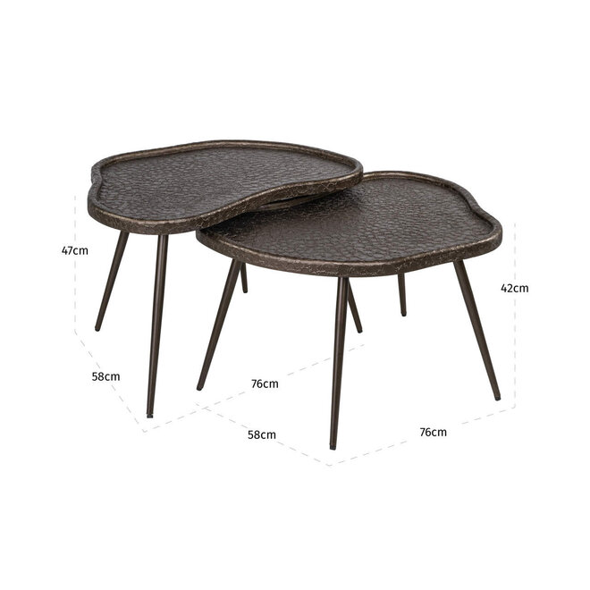 Salontafel Bean Brunzae (Set of 2)
