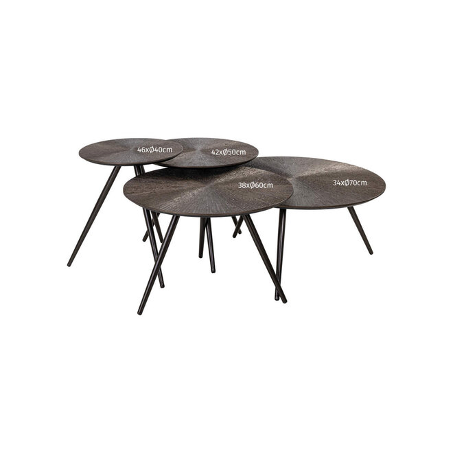 Salontafel Quadra Brunzae (Set of 4)
