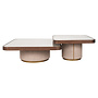 Salontafel Willox beige including glass (Set of 2)