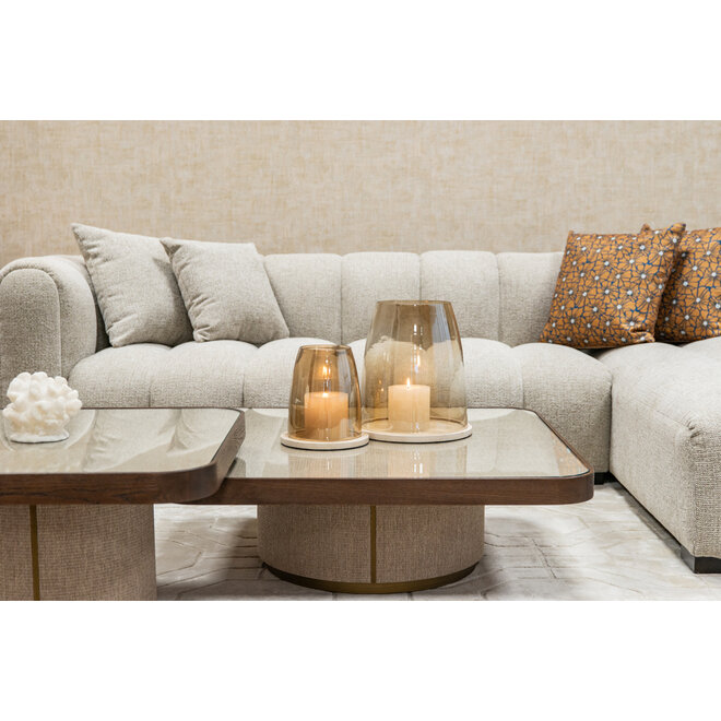 Salontafel Willox beige including glass (Set of 2)