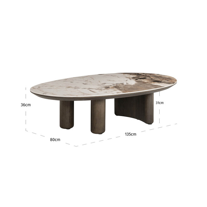 Salontafel Langford brown