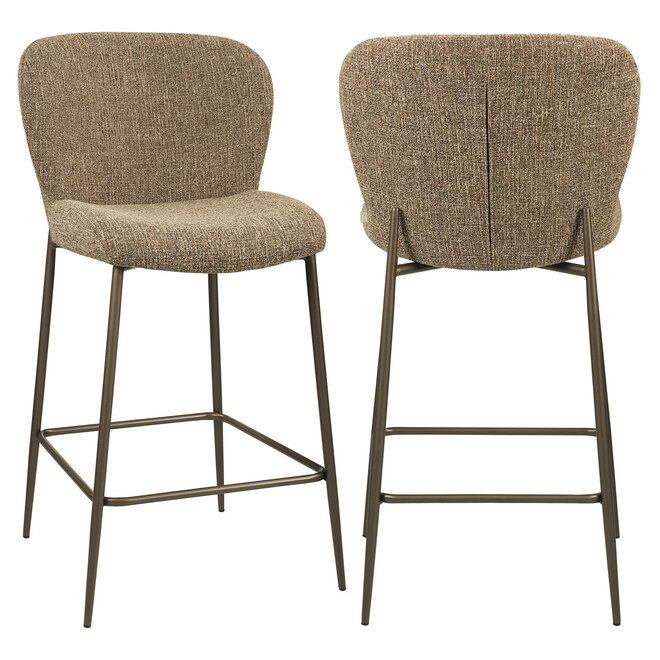 Counterstoel Odarby brown tweed fire retardant