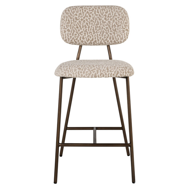 Counterstoel Xenia beige leopard fire retardant (Set of 2)