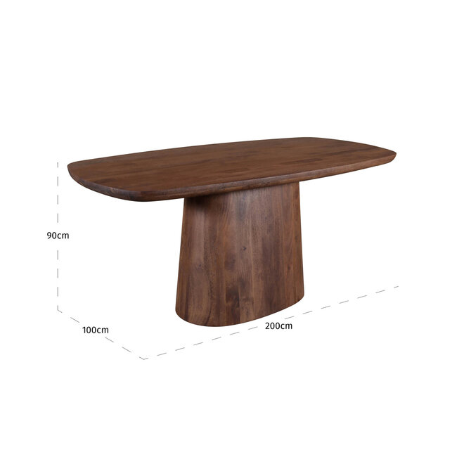 Countertafel Baldwin spicebrown