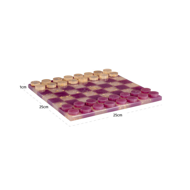Decoratief spel Violet purple checkers set