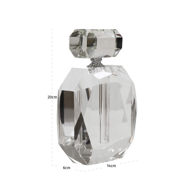 Decoratief object Khloe clear transparent perfume bottle