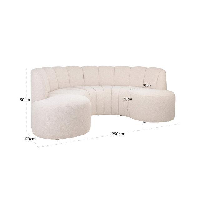 Eetkamer bank Landmark lodge desert round - fully upholstered (Set of 2)
