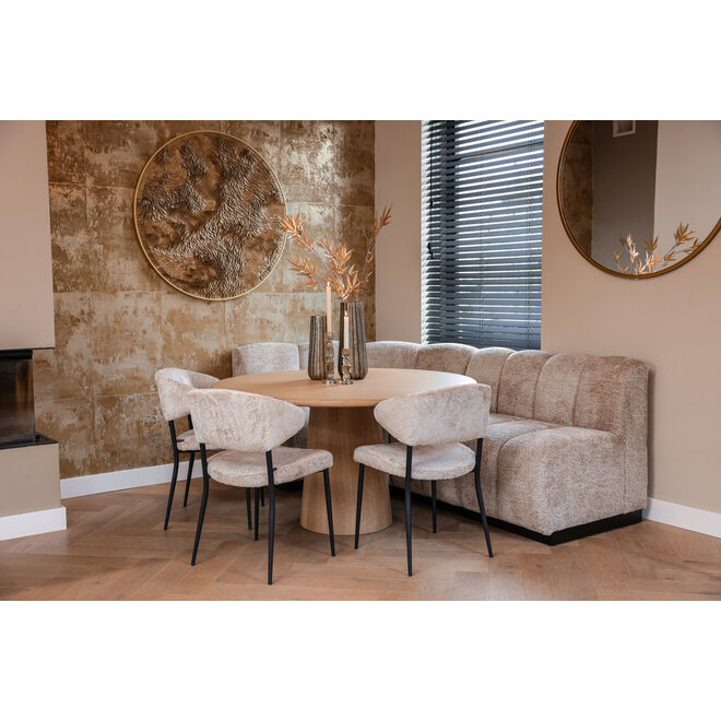 Eetkamer bank Hillpark lovely beige round corner