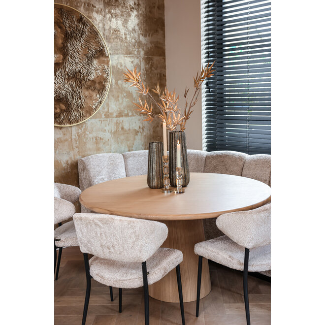 Eetkamer bank Hillpark lovely beige round corner