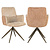Eetkamerstoel Chase ginger jacquard swivel